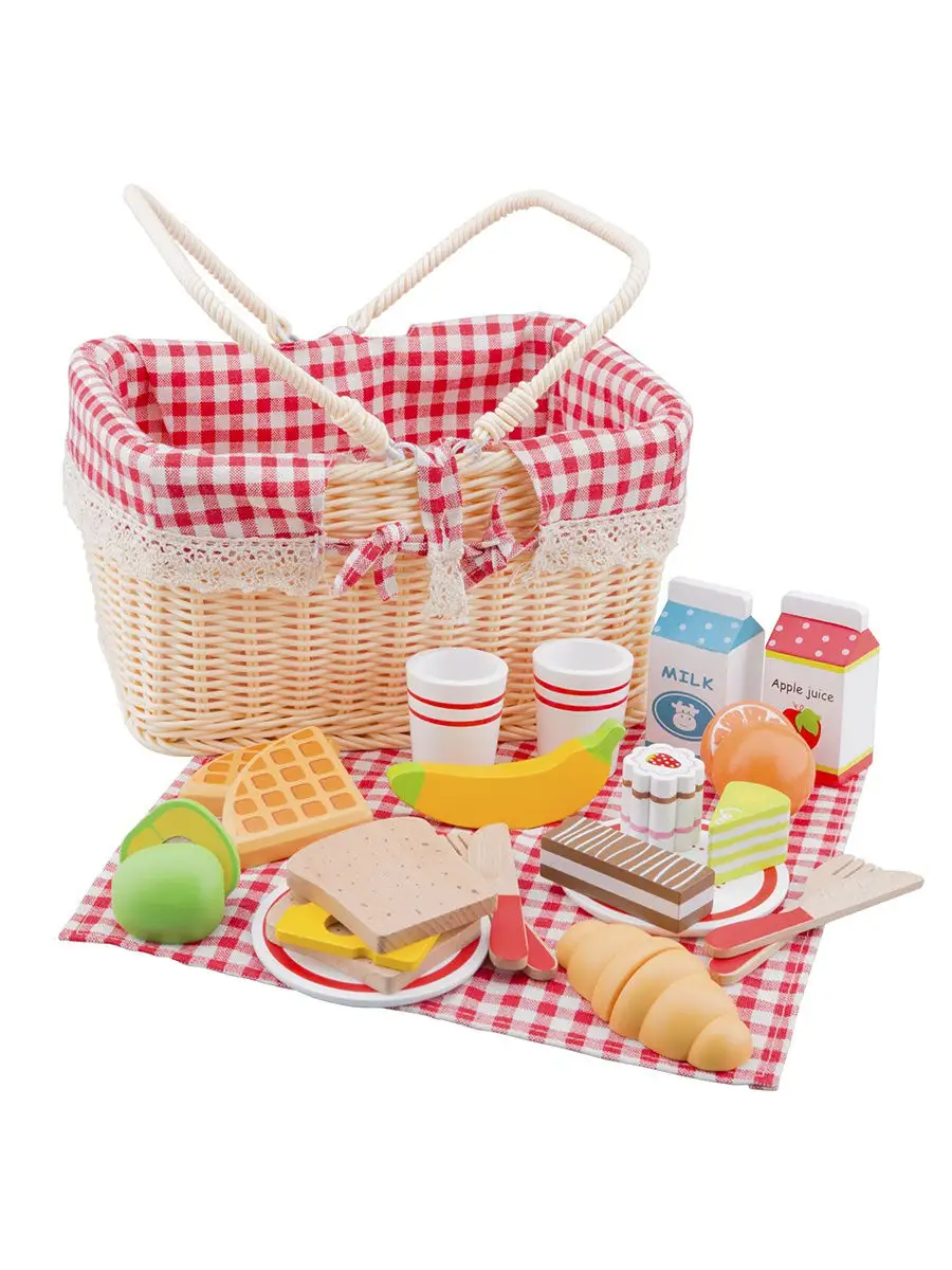 Корзина с продуктами для пикника