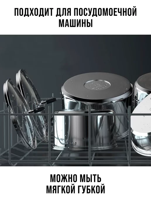 Сотейник кастрюля антипригарная с крышкой 3,4 литра - фото 7