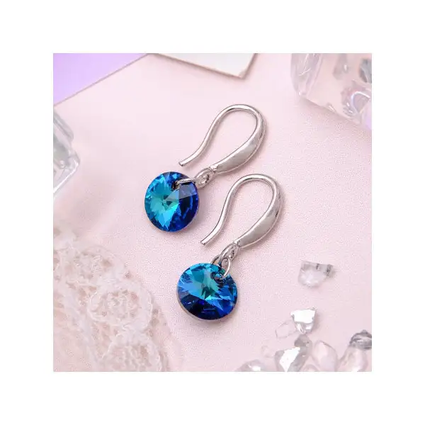 Серьги со стразами, мини, висячие