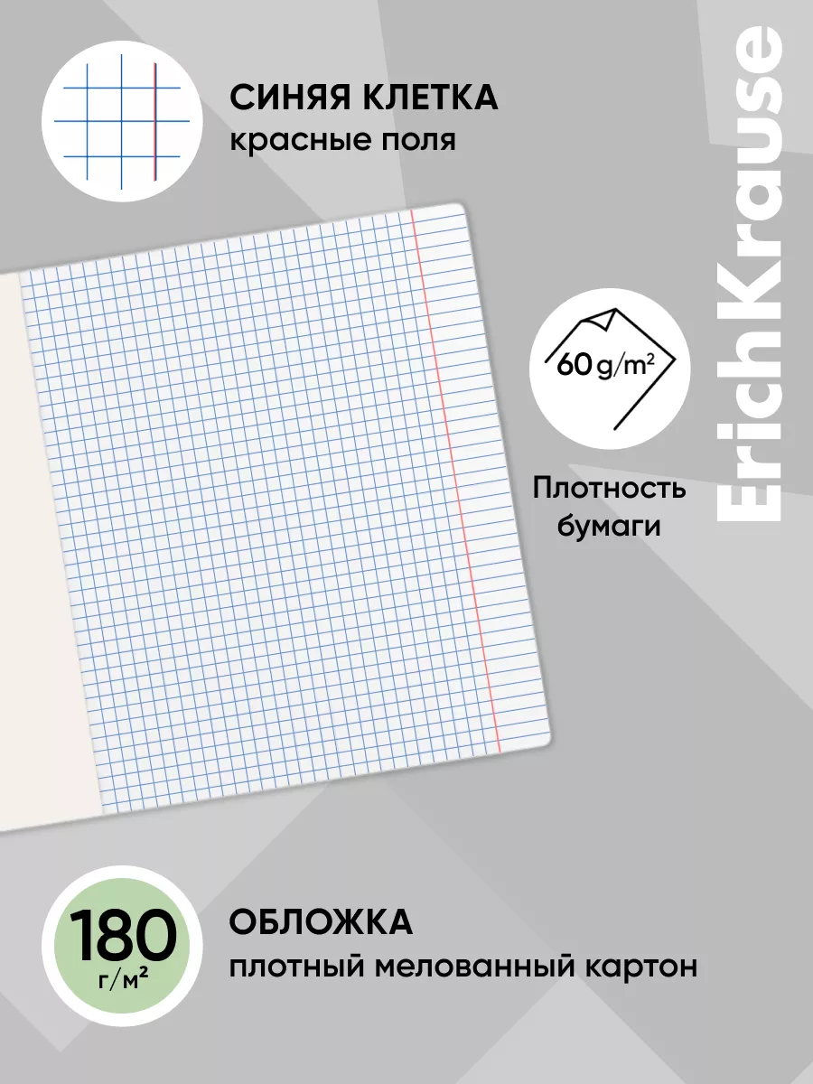 Тетрадь в клетку 24 листа 10 штук ErichKrause 13951465 купить за 304 ₽ в  интернет-магазине Wildberries