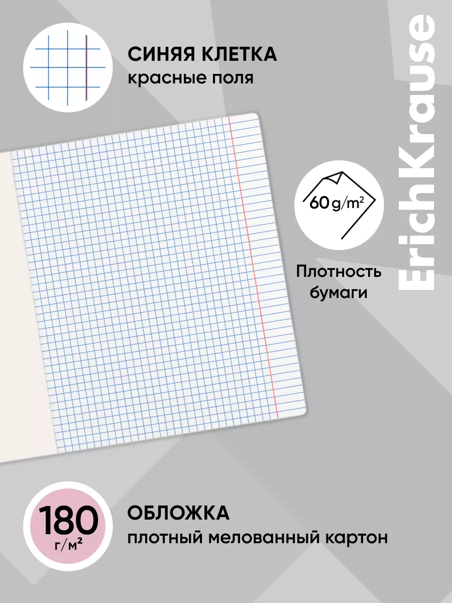 Тетрадь в клетку 24 листа 10 штук ErichKrause 13951487 купить за 232 ₽ в  интернет-магазине Wildberries