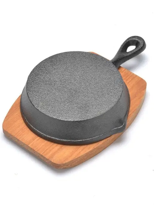 Сковорода чугунная 13,5 см на подставке - фото 12