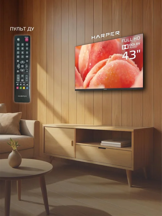 Harper Телевизор 43 дюйма без смарт FULL HD, 43F720T, черный, фото 4