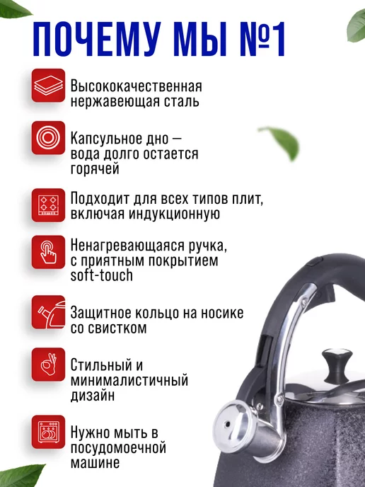 Чайник со свистком для плиты - фото 11