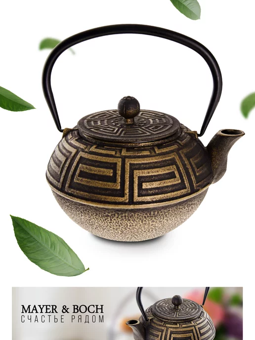 Чайник чугунный заварочный с ситечком 1,1 л - фото 7