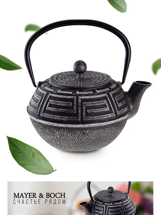 Чугунный чайник заварочный с ситечком 1,1 л - фото 8