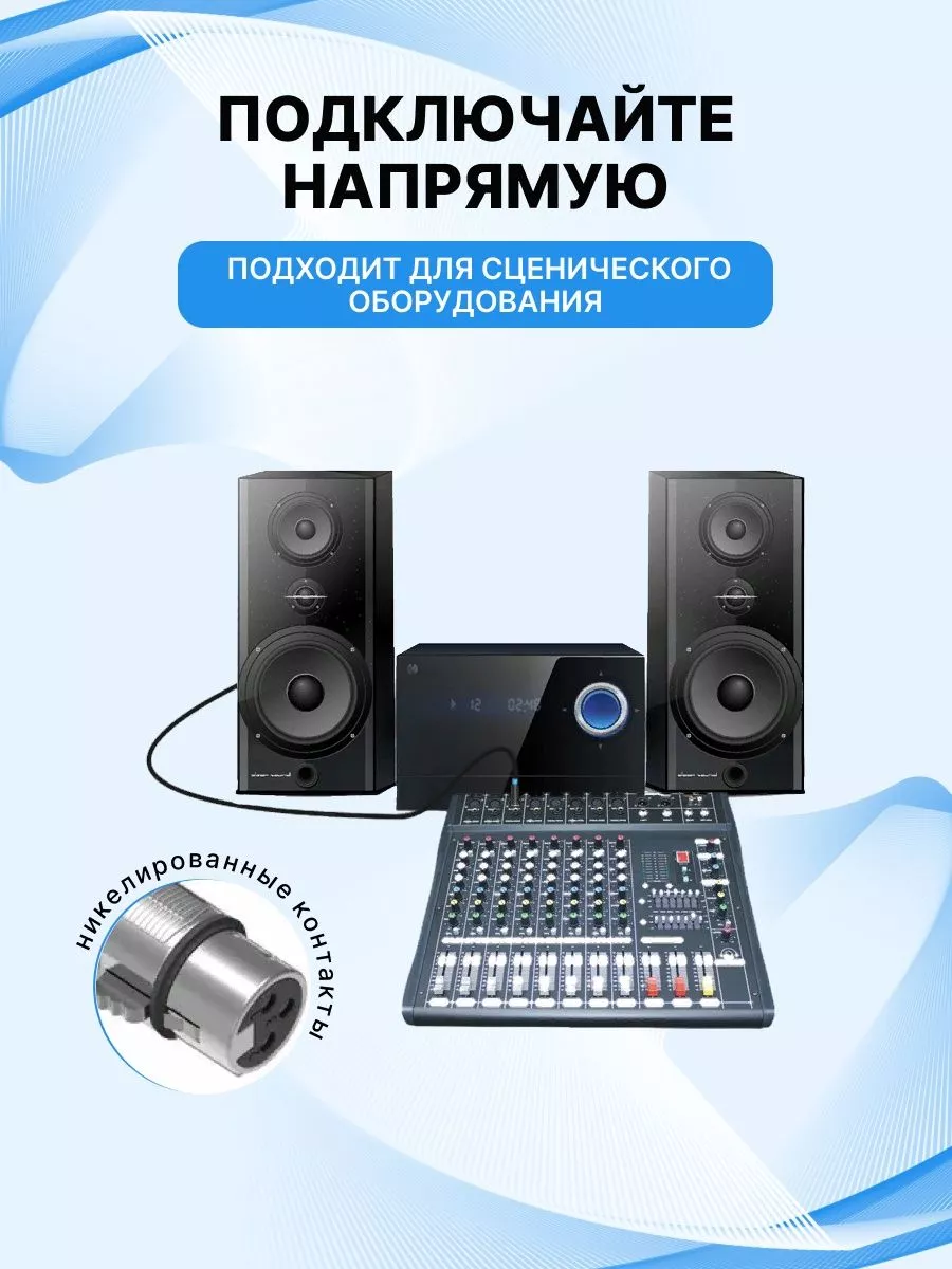 Кабель микрофонный Hi-Fi XLR-М (папа) XLR-F (мама) 2м Vention 13978957  купить за 992 ₽ в интернет-магазине Wildberries