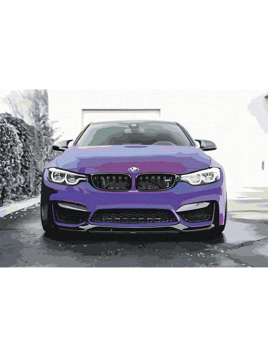 Авто BMW 40х60 Живопись по номерам 13983316 купить за 587 ₽ в  интернет-магазине Wildberries