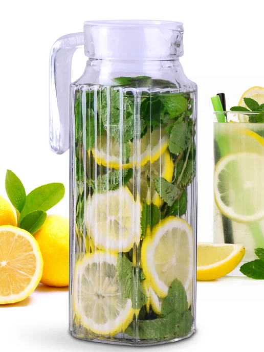 Графин кувшин стеклянный с крышкой 1,15л - фото 15