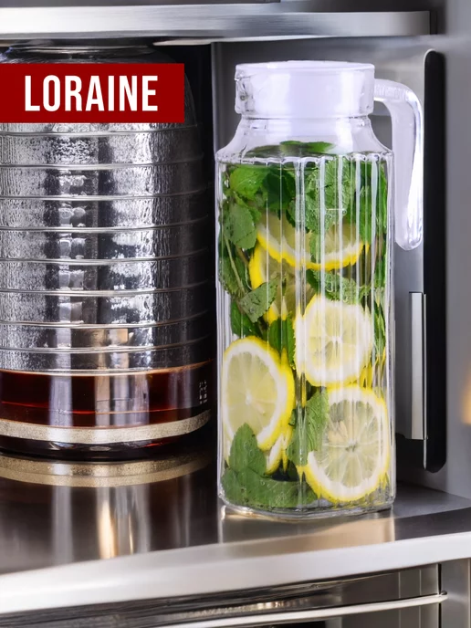 Графин кувшин стеклянный с крышкой 1,15л - фото 17