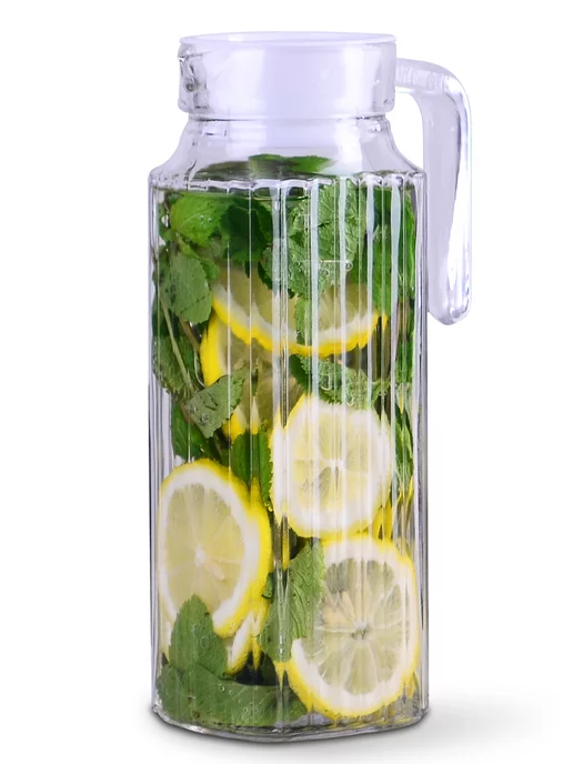 Графин кувшин стеклянный с крышкой 1,15л - фото 2