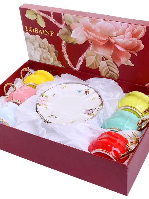 Чайный сервиз на 6 персон фарфор подарочный - фото 5