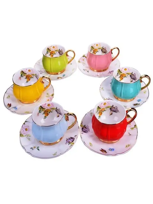Чайный сервиз на 6 персон фарфор подарочный - фото 6