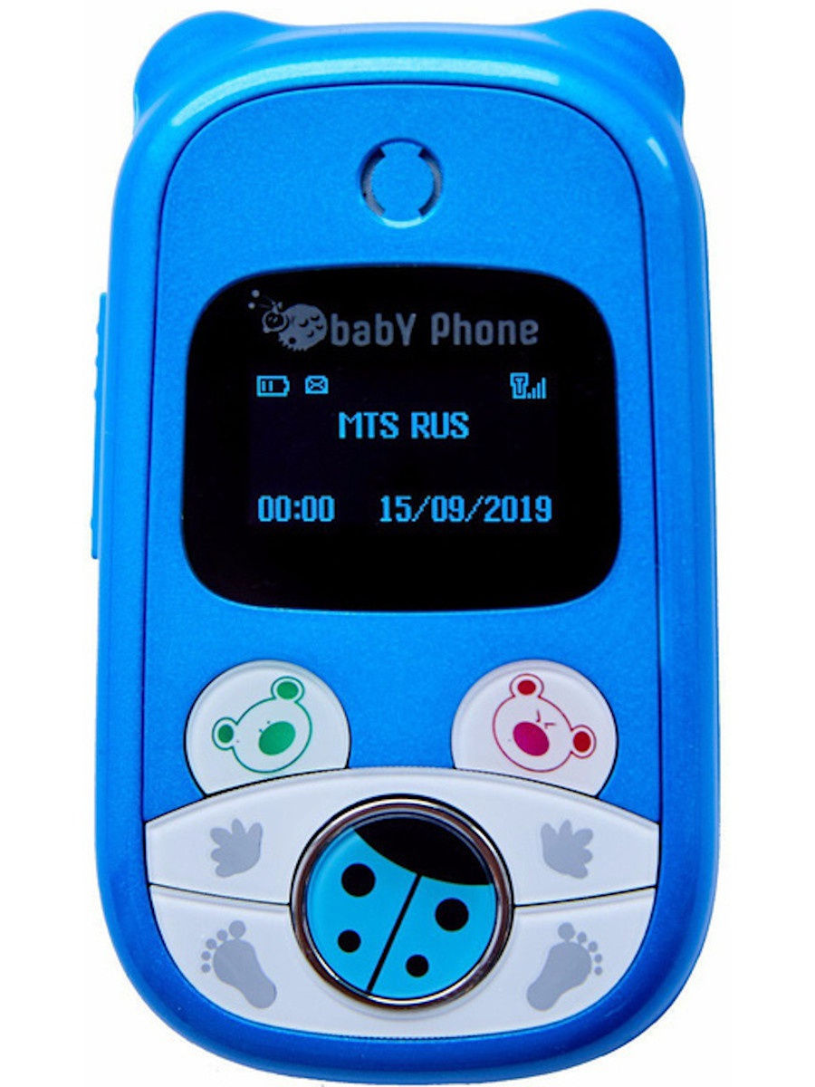 Мобильный телефон детский babyphone бэбифон голубой babyphone 13991539  купить в интернет-магазине Wildberries