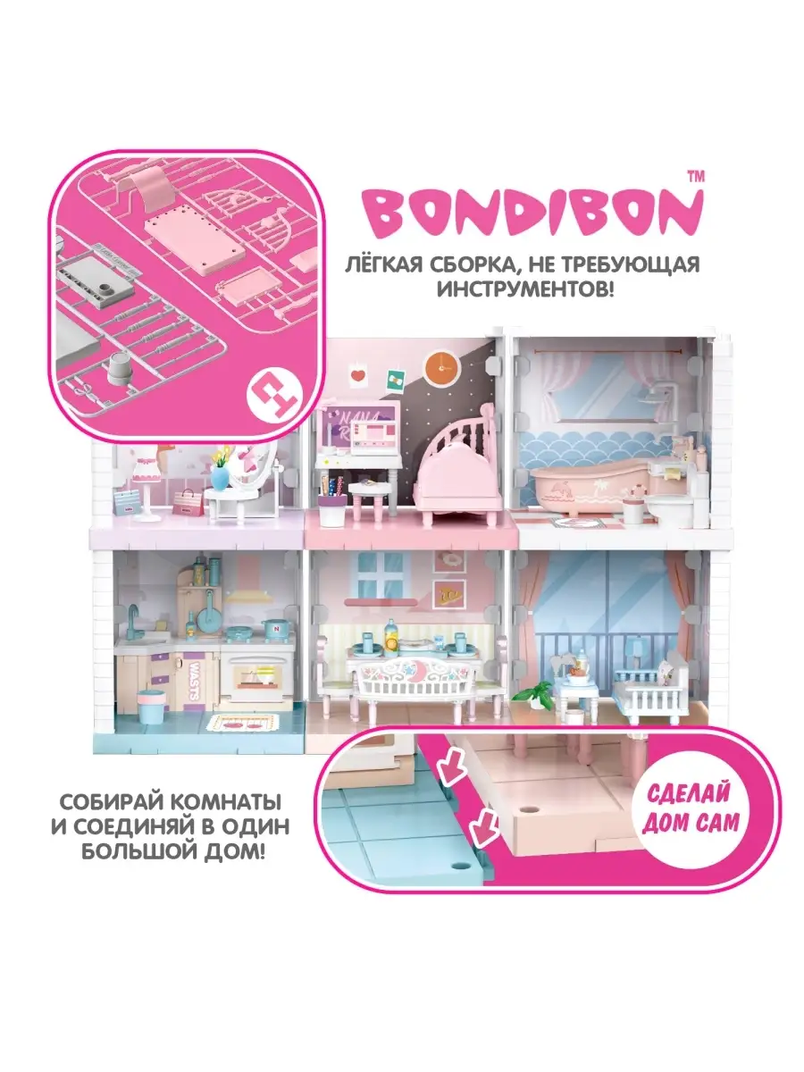 Игровой набор Мебель Кукольный уголок Столовая BONDIBON 14010400 купить за  876 ₽ в интернет-магазине Wildberries