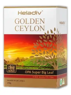 Golden Ceylon Opa Big Leaf чай черный листовой 250 гр Heladiv 14038589 купить за 589 ₽ в интернет-магазине Wildberries