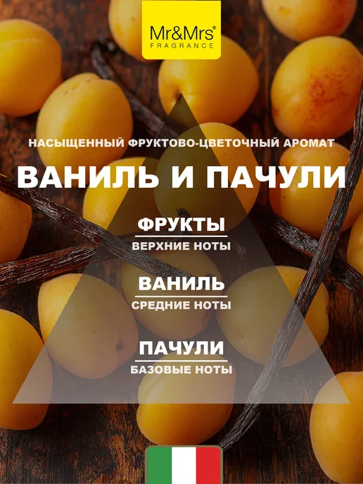 Mr&Mrs Fragrance Ароматизатор для автомобиля NIKI Ваниль и пачули, желтый, фото 2