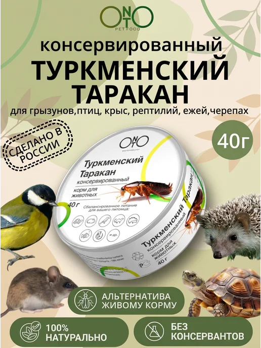 ONTO Консервированный туркменский таракан 40 гр, 40 г