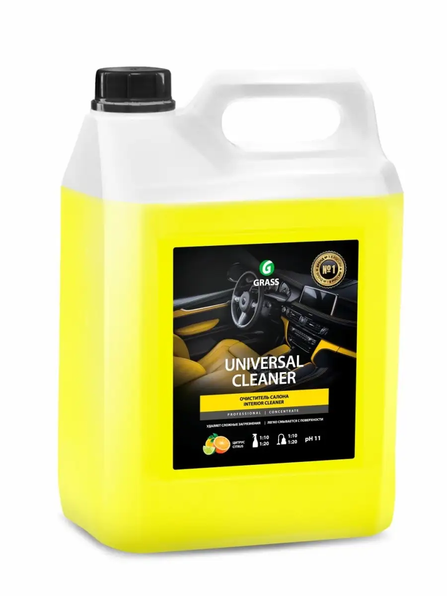 Химчистка салона автомобиля, очиститель universal cleaner 5л GRASS 14042384  купить в интернет-магазине Wildberries