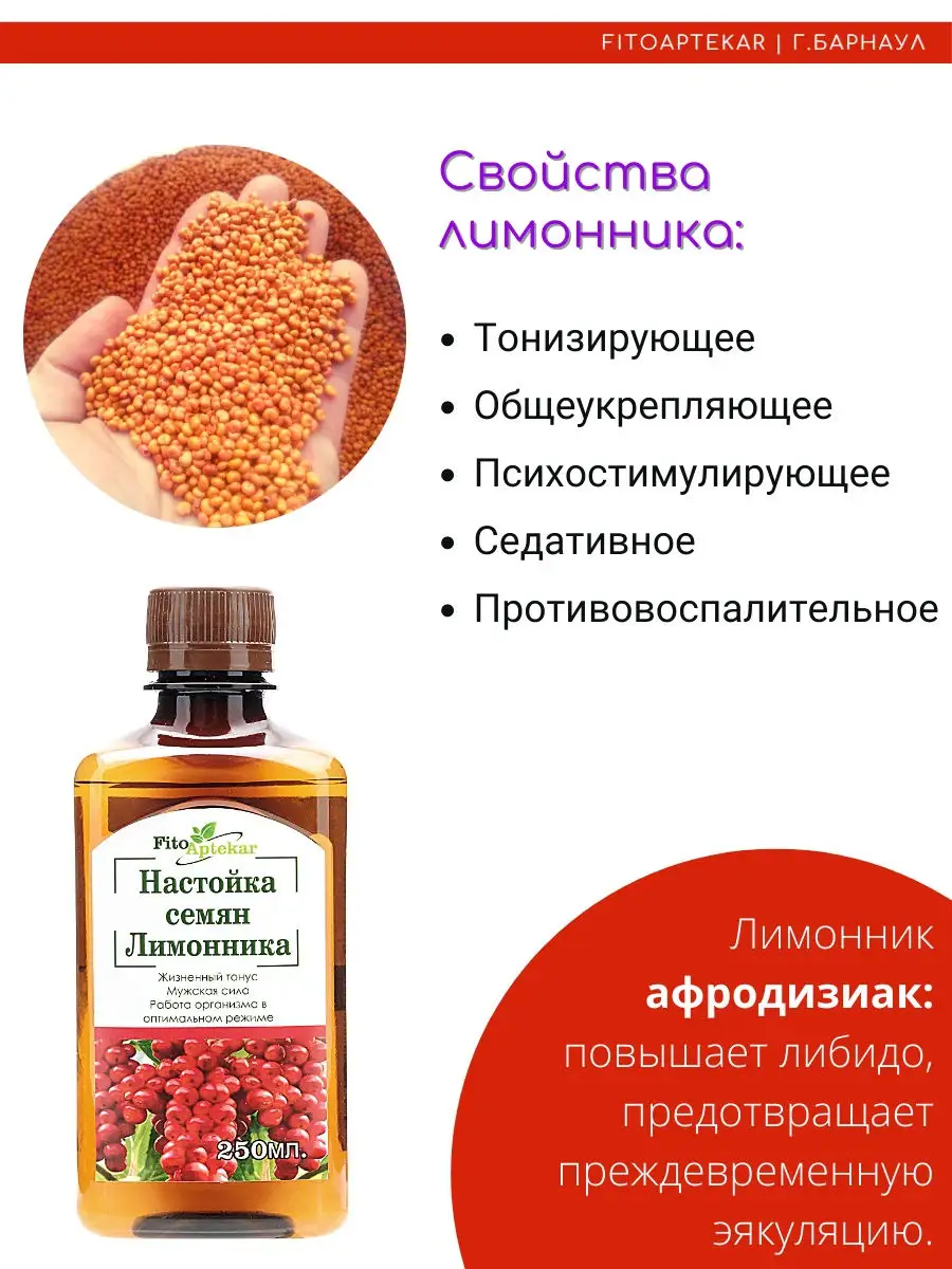 Лимонник, настойка 250 мл ФИТО-АПТЕКАРЬ 14049263 купить в интернет-магазине  Wildberries