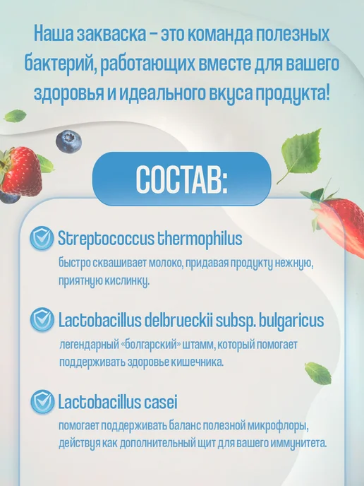 Полезная Партия Закваска для йогурта 3 порции, вариант, фото 3