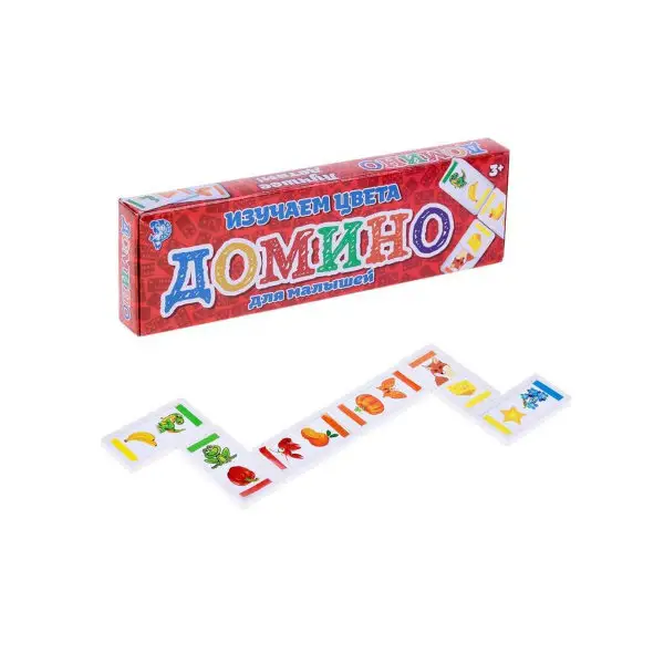 Настольная игра Домино "Изучаем цвета" овощи