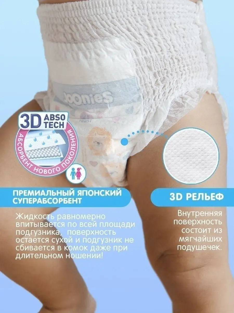 Трусики Premium, XXL (15-20 кг), 28 шт. JOONIES 14055572 купить за 1 203 ₽  в интернет-магазине Wildberries