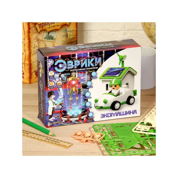 Электронный конструктор/работает от солнечной батареи/Детская игрушка/Робототехника/"Экомашина"