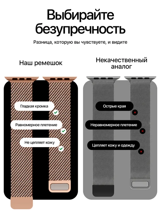 Privet Ремешок для Apple Watch 38 40 41 42 мм миланская петля, розовый, фото 8