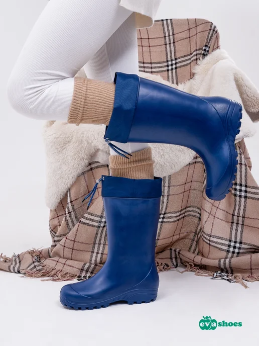 EVASHOES Сапоги резиновые с утеплителем, синий, фото 2