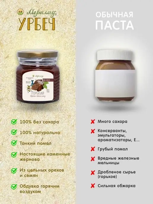 Мералад Ореховая паста горький шоколад без сахара 230г, 400 г, фото 7