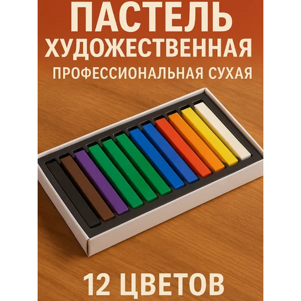 Пастель профессиональная сухая 12 цветов