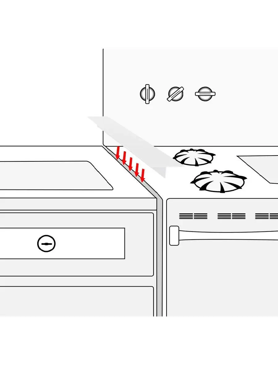 Прокладка между плитой и кухонной мебелью