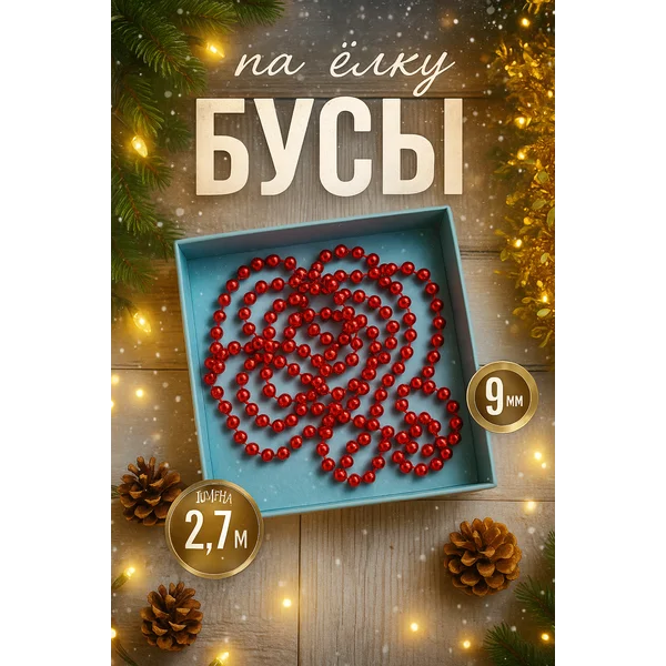 Бусы на елку украшение новогоднее гирлянда