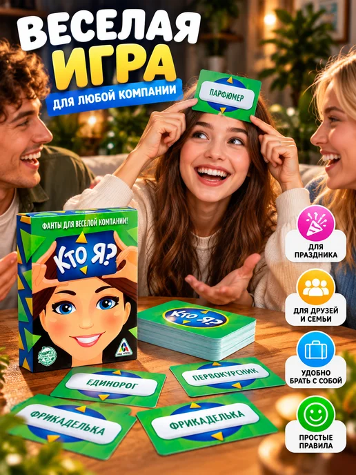 Сима-Ленд & ЛАС ИГРАС Фанты для детей Кто Я 12+, синий, фото 3