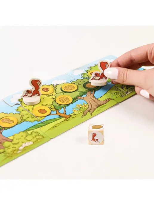 ЛАС ИГРАС Настольная игра Хитрая белочка для детей, зеленый, фото 4