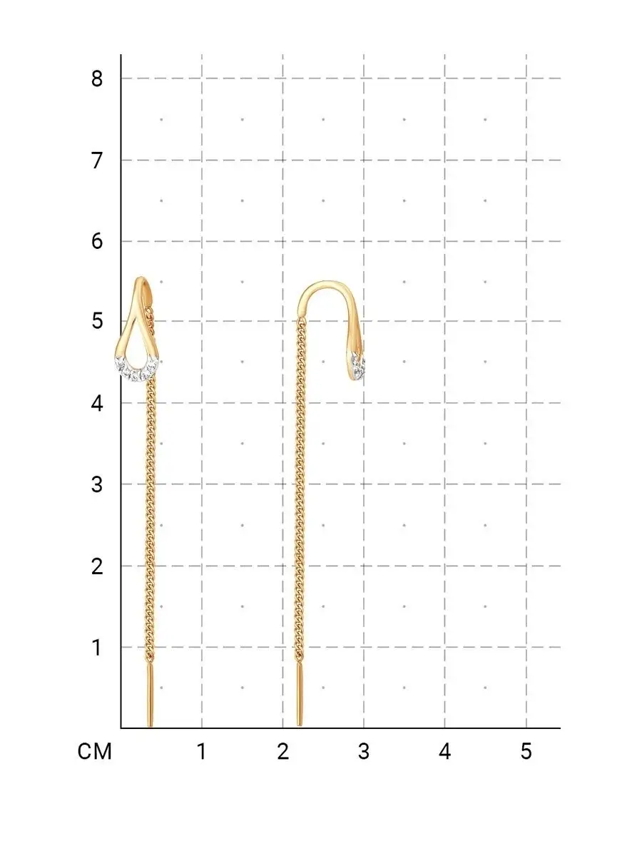 золотые серьги-продевки капельки EFREMOV 14088843 купить за 9 841 ₽ в  интернет-магазине Wildberries