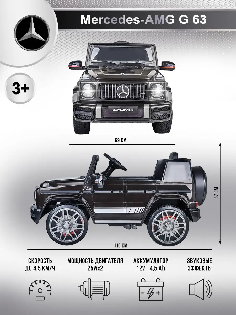 Электромобиль Mercedes-AMG G 63 MERCEDES-BENZ 14089672 купить в  интернет-магазине Wildberries