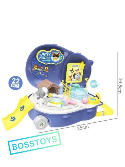 BOSSTOYS Игровой набор в чемоданчике Питомец, синий, фото 5