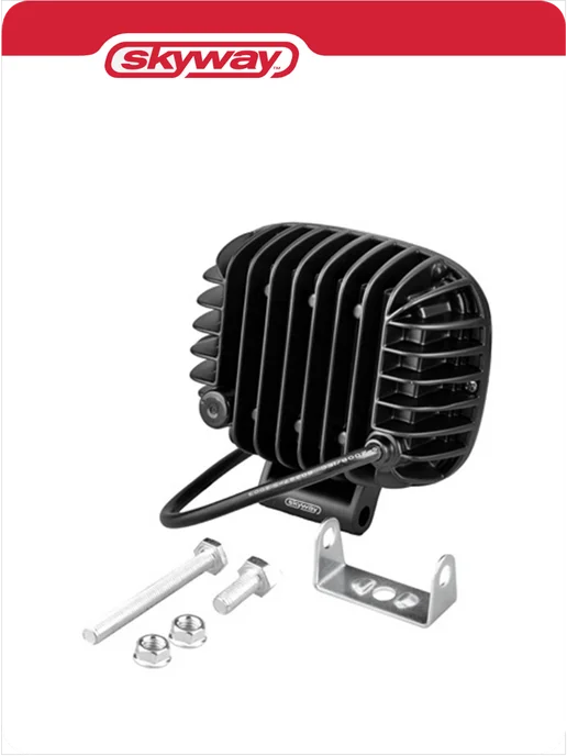 SKYWAY Фара светодиодная OFF ROAD 12V 24V 30W 6000К, 30 Вт, фото 2