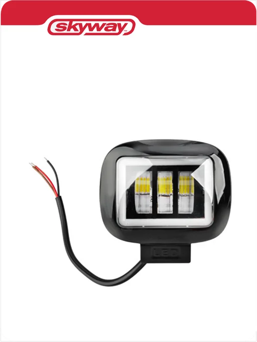 SKYWAY Фара светодиодная OFF ROAD 12V 24V 30W 6000К, 30 Вт, фото 3