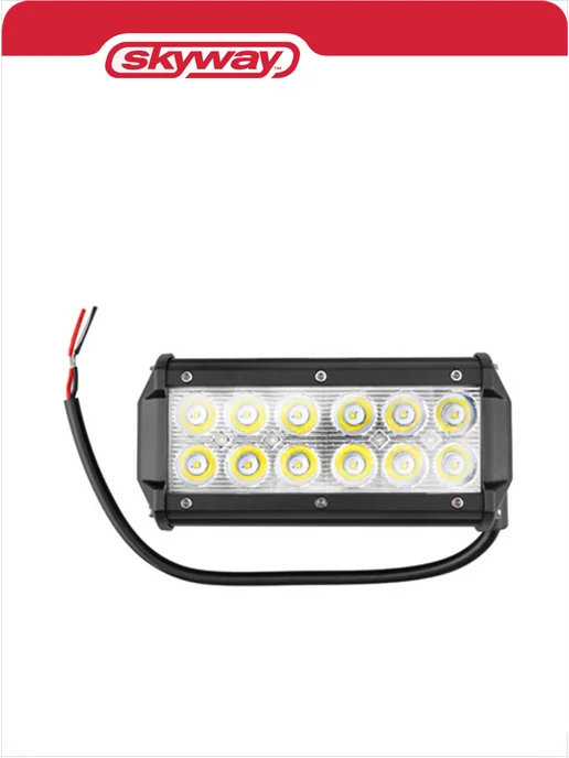 SKYWAY Фара светодиодная OFF ROAD 12V 24V 36W 6000K, 36 Вт, фото 3