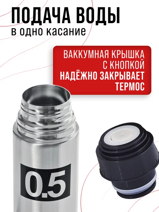 Термос 0.5 для чая металлический с чехлом - фото 7