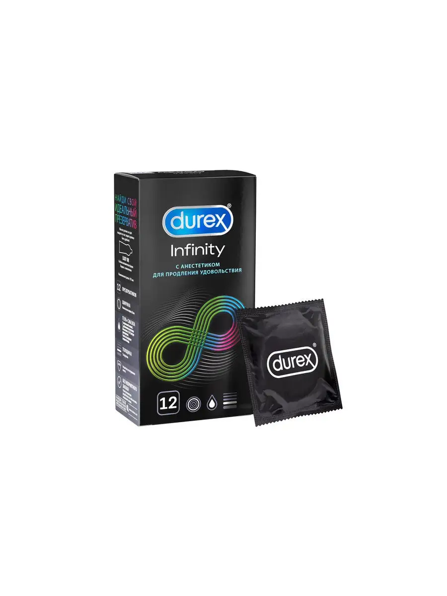 Презервативы с анестетиком DUREX Infinity №12 Durex 14124818 купить за 974  ₽ в интернет-магазине Wildberries