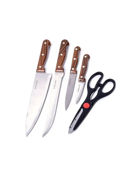 Ножи кухонные набор на подставке из нержавеющей стали - фото 3