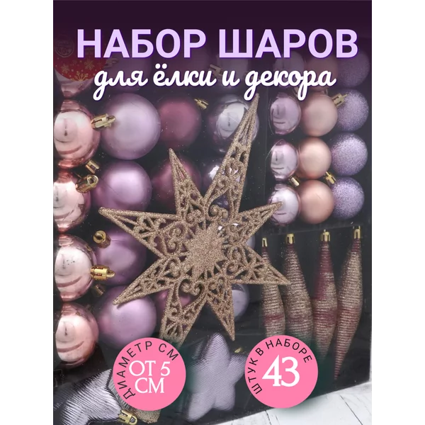 Елочные игрушки набор шаров новогодних