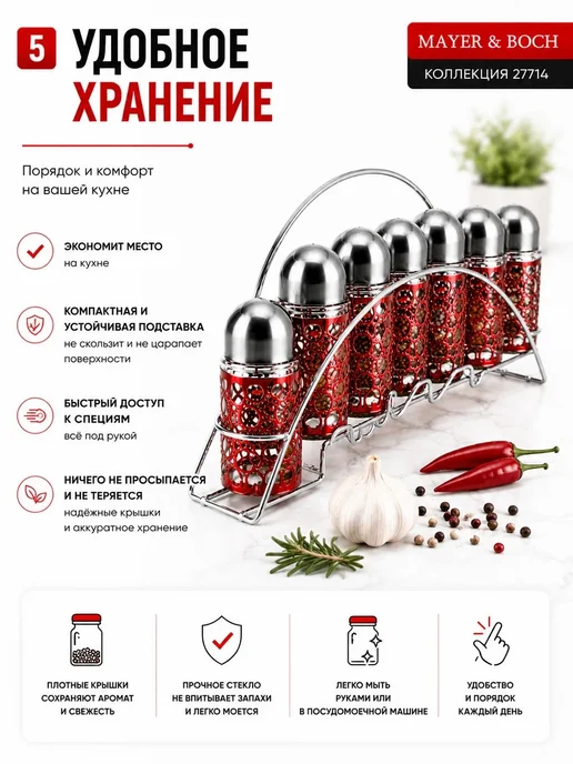 Набор для специй на подставке - фото 5