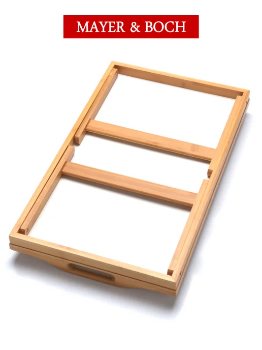 Столик поднос на ножках деревянный с ручками - фото 6