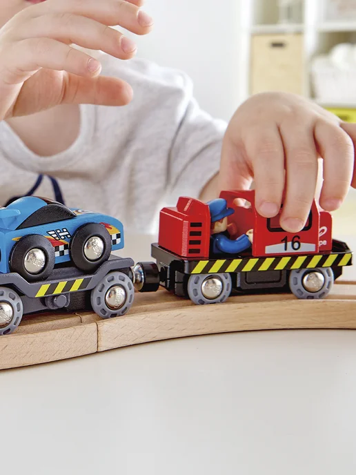 HAPE Поезд транспортер гоночных машин, черный, фото 4