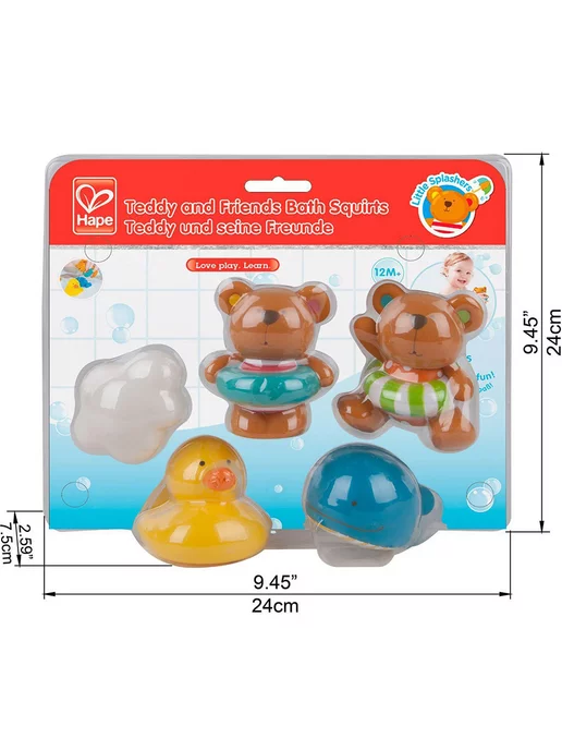 HAPE Игрушки для купания Тедди и его друзья, синий, фото 7